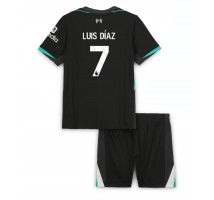 Liverpool Luis Diaz #7 Koszulka Wyjazdowa dzieci 2024-25 Krótki Rękaw (+ krótkie spodenki)